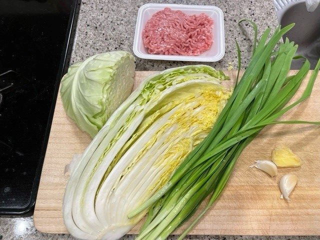 野菜餃子食材