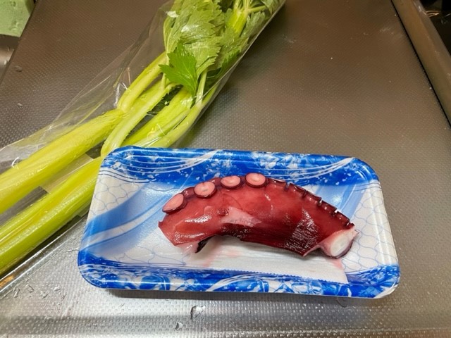 タコとセロリの炒めもの